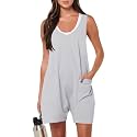Summer Rompers for Women 2026 Spring Flowy Dressy Casual Jumpsuits Beach Comfy Linen Athletic Cotton Overalls