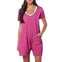 Summer Rompers for Women 2026 Spring Flowy Dressy Casual Jumpsuits Beach Comfy Linen Athletic Date Night Overalls