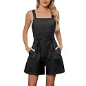 Summer Rompers for Women 2026 Spring Flowy Dressy Casual Tshirt Jumpsuits Beach Comfy Linen Athletic Overalls
