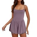 Summer Rompers for Women 2026 Spring Flowy Dressy Casual Date Night Jumpsuits Beach Comfy Linen Athletic Overalls