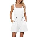Summer Rompers for Women 2026 Spring Flowy Dressy Casual Tshirt Jumpsuits Beach Comfy Linen Athletic Overalls
