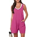 Summer Rompers for Women 2026 Spring Flowy Dressy Casual Jumpsuits Beach Comfy Linen Athletic Cotton Overalls