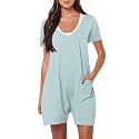 Summer Rompers for Women 2026 Spring Flowy Dressy Casual Jumpsuits Beach Comfy Linen Athletic Date Night Overalls