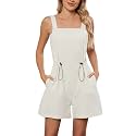 Summer Rompers for Women 2026 Spring Flowy Dressy Casual Tshirt Jumpsuits Beach Comfy Linen Athletic Overalls