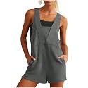 Summer Rompers for Women 2026 Spring Flowy Dressy Casual Boho Jumpsuits Beach Comfy Linen Athletic Overalls