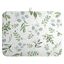 Summer Sage Green Leaves Dish Drying Mat Spring Eucalyptus Leaf Kitchen Dish Drying Pad Absorbent Dish Dryer Mat for Kitchen Countertops Microfiber Dishes Drainer Pad Dish Drying Rack Mat (18x24 in)