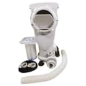 Summer Waves SFX1000 Complete Skimmer Filter Pump System for Above Ground Pools, 1000GPH, White, with 1.5" Fittings and Hose