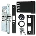Summit Doorware Storefront Door Mortise Deadlatch Lock & Exit Paddle Handle Kit w/Mortise Cylinder & Keys in Duronotic Finish (Push to Left) - High Grade Adams Rite Style Lock - Maxium Security