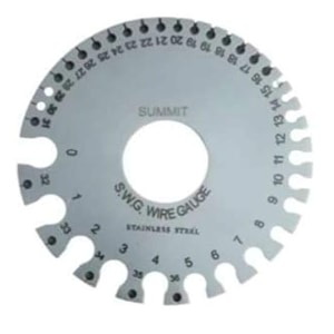 summit round wire gauge stainless steel 25mm thick