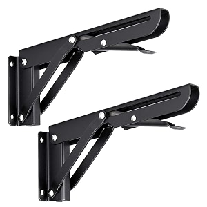 sumnacon 2 pcs folding shelf brackets for worktops8 inch max load 99lb