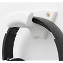 Sumora Wall Mount Headphone Holder with Screws &amp; Wall Plugs | Headset Hanger for Gaming Headphones | Space Saving Headphone Stand for Desk, Studio &amp; Office | White