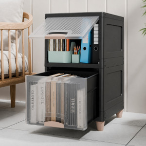 Sumoware 2 Layer Foldable Plastic Storage Cabinet