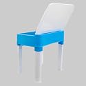 Kids Functional Desk, Children Study Table with Storage for Stationary, Study Table for Kids Boys and Girls (2-12 Year) (Blue/White)
