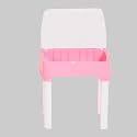 Kids Functional Desk, Children Study Table with Storage for Stationary, Study Table for Kids Boys and Girls (2-12 Year) (Pink/White)