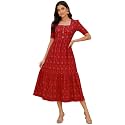 Sun Fashion And Lifestyle Chanderi Printed Dress