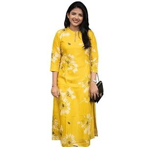 Sun Fashion And Lifestyle Rayon Printed Straight