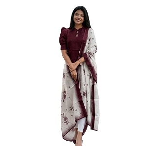 Sun Fashion And Lifestyle Womens Chanderi Straight
