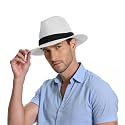 Sun Hat Straw Fedora Hats for Men Women Beach Hat Panama Hat Men Wide Brim Summer Hats UPF80+