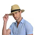 Sun Hat Straw Fedora Hats for Men Women Beach Hat Panama Hat Men Wide Brim Summer Hats UPF80+
