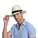 Sun Hat Straw Fedora Hats for Men Women Beach Hat Panama Hat Men Wide Brim Summer Hats UPF80+