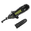 Sun Joe SWJ803E 10 inch 8.0 Amp Electric Multi-Angle Pole Chain Saw, Green