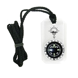 sun minicomp ii - zipperpull mini compass with rotating bexel 809 white