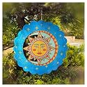 Sun and Moon Wind Spinner 12 inch Stainless Steel Garden Decor