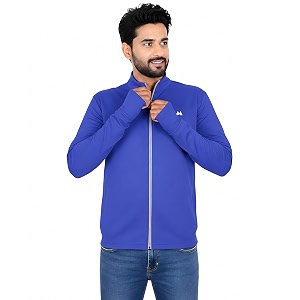 Sun Protection Jacket Men Solid Regular Fit