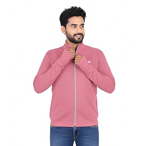 Sun Protection Jacket Men Solid Regular Fit