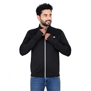 Sun Protection Jacket Men Solid Regular Fit