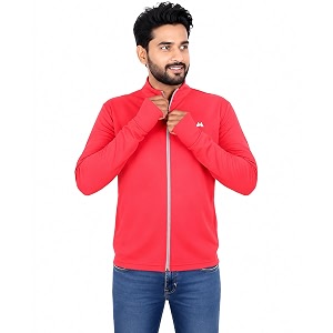 Sun Protection Jacket Men Solid Regular Fit