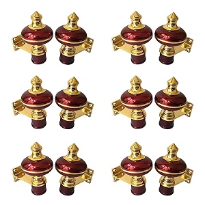 sun shield zinc alloy antique mandir wine gold finish curtain bracket window curtains holder support for window amp door fitting 1 inch maroon set of 6