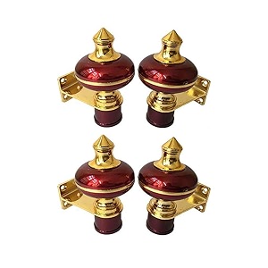 sun shield zinc alloy antique mandir wine gold finish curtain bracket window curtains holder support for window amp door fitting 1 inch maroon 2 set 4 pcs