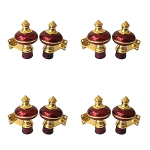 sun shield zinc alloy antique mandir wine gold finish curtain bracket window curtains holder support for window amp door fitting 1 inch maroon 4 set 8 pcs