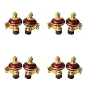 Sun Shield Zinc Alloy Antique Mandir Wine Gold Finish Curtain Bracket Window Curtains Holder Support for Window &amp; Door Fitting. (1 Inch, Maroon) 4 Set (8 pcs)