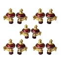 Sun Shield Zinc Alloy Antique Mandir Wine Gold Finish Curtain Bracket Window Curtains Holder Support for Window &amp; Door Fitting. (1 Inch, Maroon) 5 Set (10 pcs)