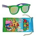 ARKAID Super Mario Sunglasses - Luigi Frames: Stylish, Comfortable, & Durable UV-Protective Mario and Luigi Sunglasses with Luigi Costume Kids Soft Carrying Case - Officially-Licensed by Nintendo