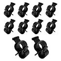 Sun Walker 10 PCS Awning Clip for Rope Light, Plastic S Hooks Slides into Awning Roller Bar Channel, Two Hanging Positions Ceiling Hook for Camper/Trailer String Lights, Car Accessories