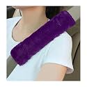 Sun Walker 2PCS Seat Belt Shoulder Pads, Fluffy Soft Plush Auto Seat Belt Pads for Protecting Your Neck &amp; Shoulder, Comfortable Seatbelt Cover Warm Protective Cushion for Most Cars (Purple)