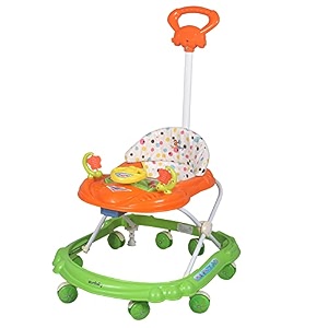 sunbaby hot racer musical walker orange-green