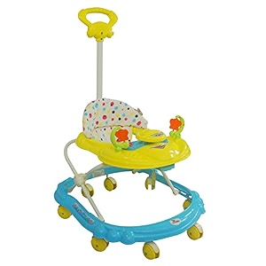 sunbaby hot racer musical walker yellow-blue