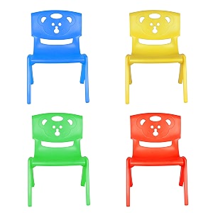 sunbaby magic bear face chair strong amp durable plastic best for school study portable activity chair for childrenkidsbaby weight handles upto 100 kg pack of 4