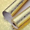 SUNBIRD Kitchen Oil Proof Sticker Waterproof Wallpaper Aluminum foil Stickers Contact Paper, Self-Adhesive Backsplash Heat Resistant Sheet for Kitchen (24 X 78 Inch, Jasmine Gold)