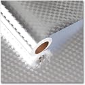 SUNBIRD Kitchen Oil Proof Sticker Waterproof Wallpaper Aluminum foil Stickers Contact Paper, Self-Adhesive Backsplash Heat Resistant Sheet for Kitchen (24 X 120 Inch, Silver 3D Texture)