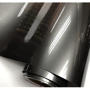 sunbird vinyl sticker wrap for cars self-adhesive car sticker bubble-free diy decals waterproof decals roll film amp auto car vehicle and motorcycle 12 x 100 inch grey metallic