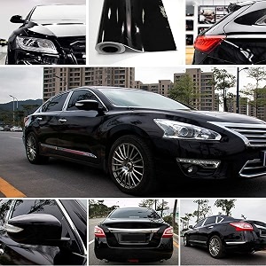 sunbird vinyl sticker wrap for cars self-adhesive car sticker bubble-free diy decals waterproof decals roll film amp auto car vehicle and motorcycle 12 x 60 inch black