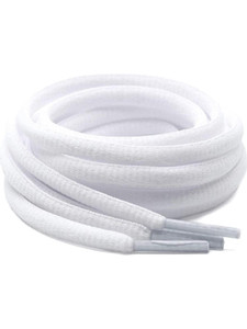 SUNBIRD White Oval Shoes laces Half Round