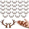 Suncalla 24 Pairs Reindeer Antlers for Craft, Christmas Reindeer Ornament