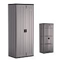 Suncast 72-Inch Tall Storage Cabinet Platinum Resin