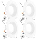 Sunco 4 Pack 6 Inch Retrofit LED Recessed Lights, 13W=120W, 5000K Daylight
